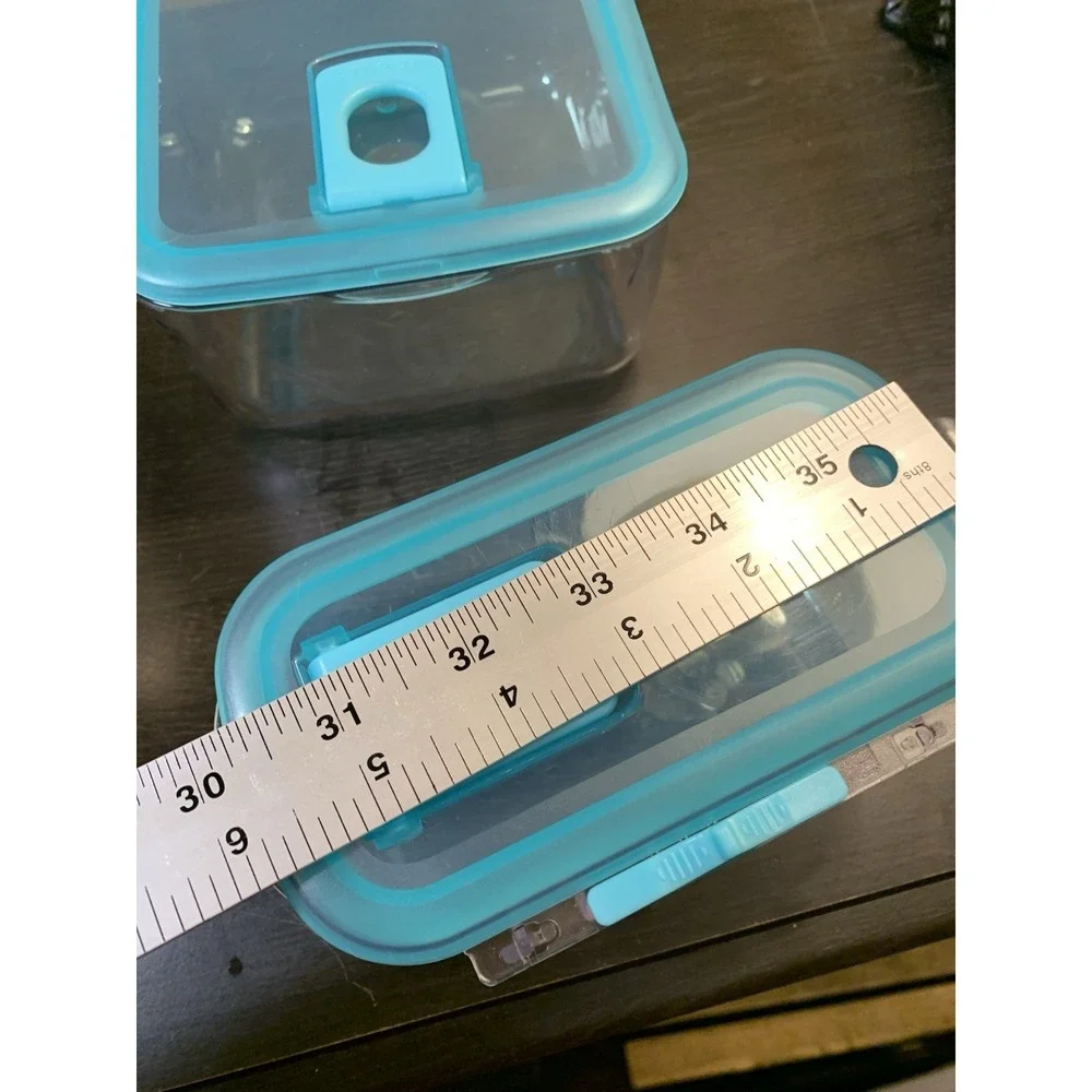 Lot‎ Of 3 Smash Stainless Steel & Plastic Bento Lunch Box, Compartments Teal